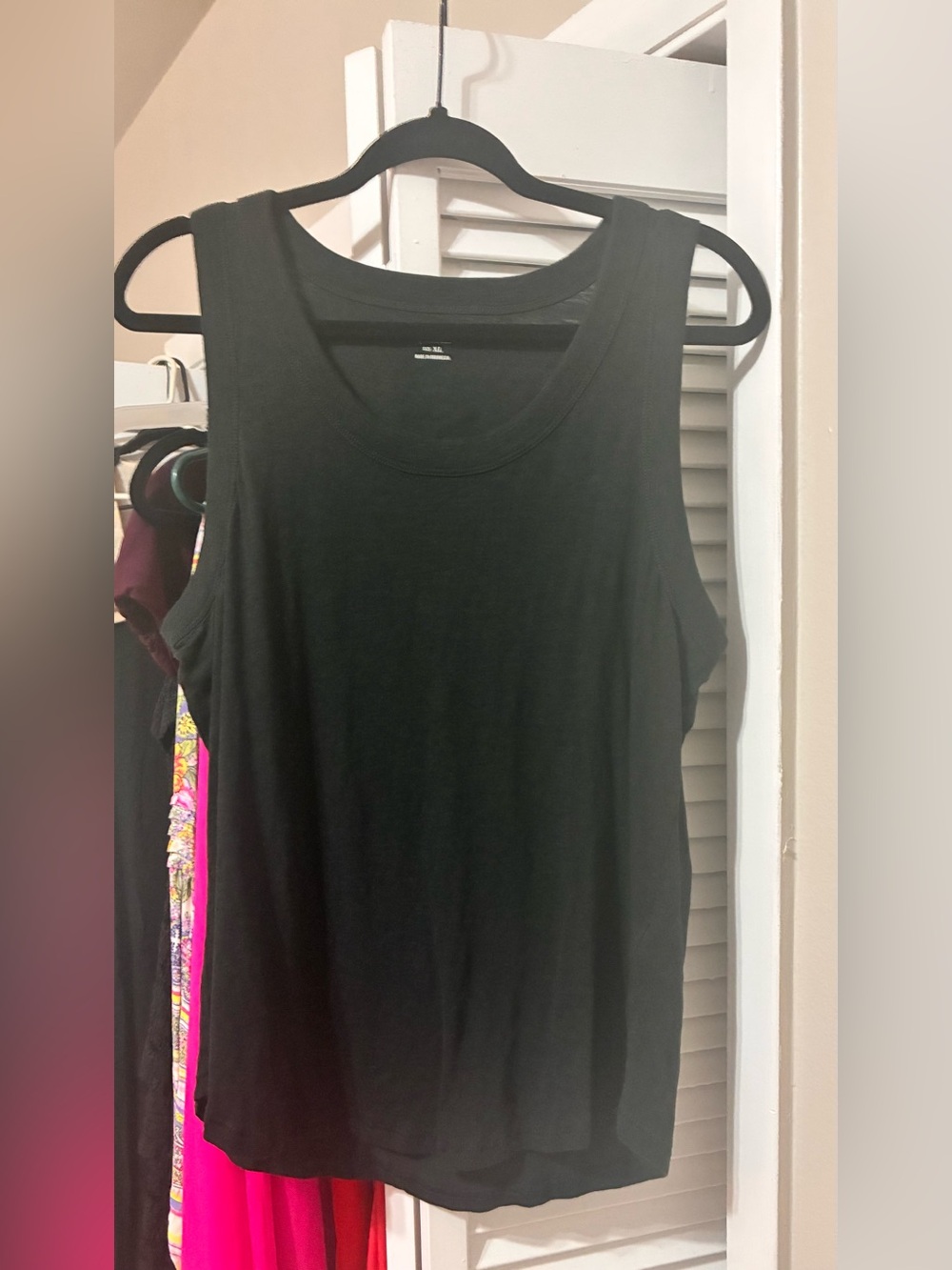Classic Black Women's Tank Top by Madewell 100% Cotton Size: XL